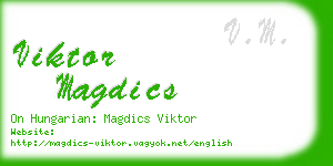 viktor magdics business card